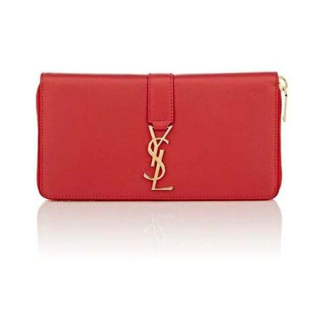 yves saint laurent small red monogram walley|saint laurent wallet.